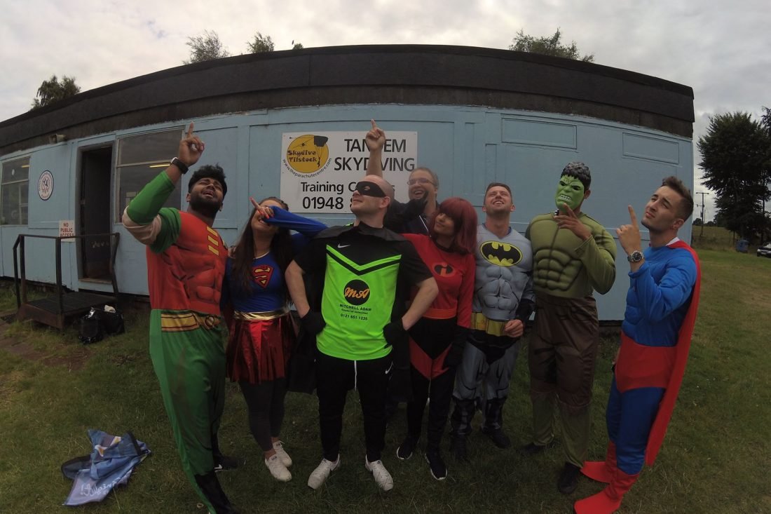 skydiving for charity